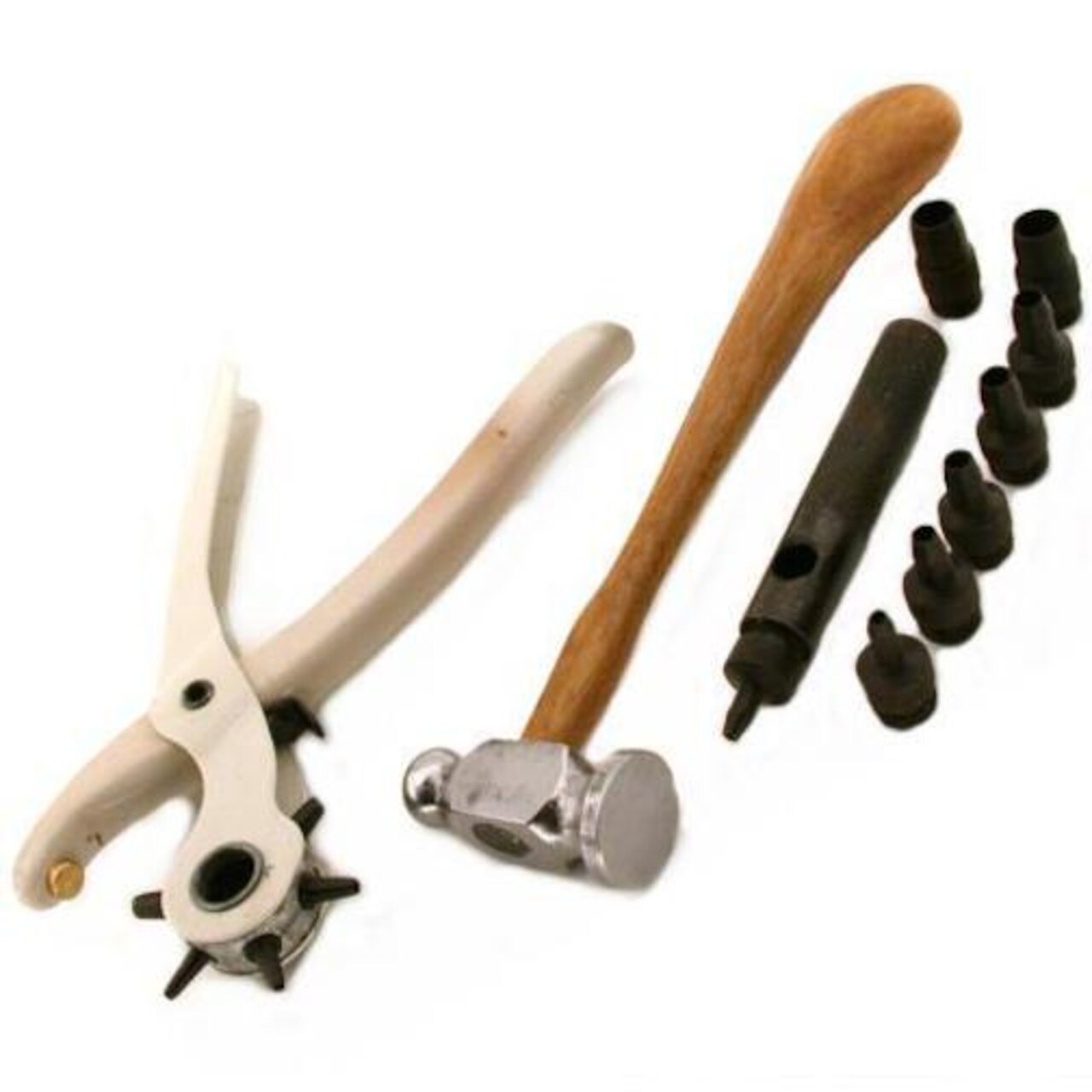 Leather Punches Hole Punch Pliers & Hammer Leatherworking Hobby Craft Tools